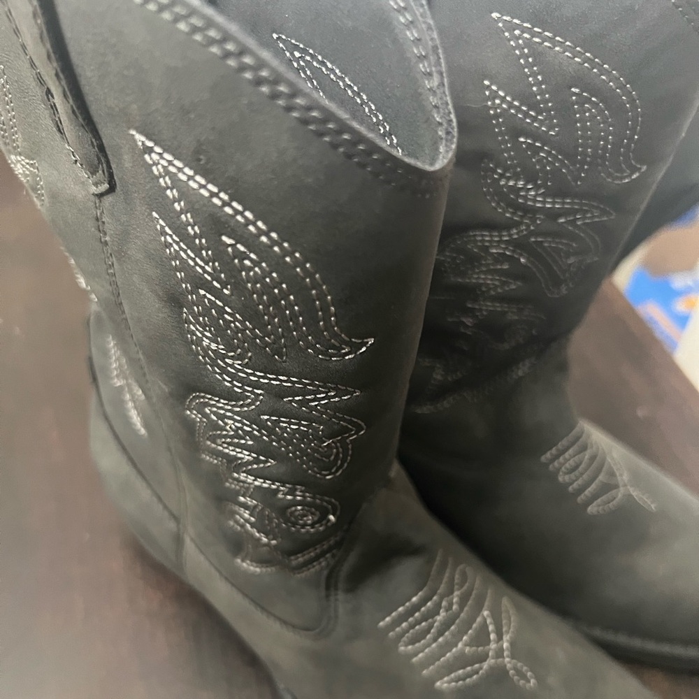 Boys (Teen) Western Cowboy Boots Gray New